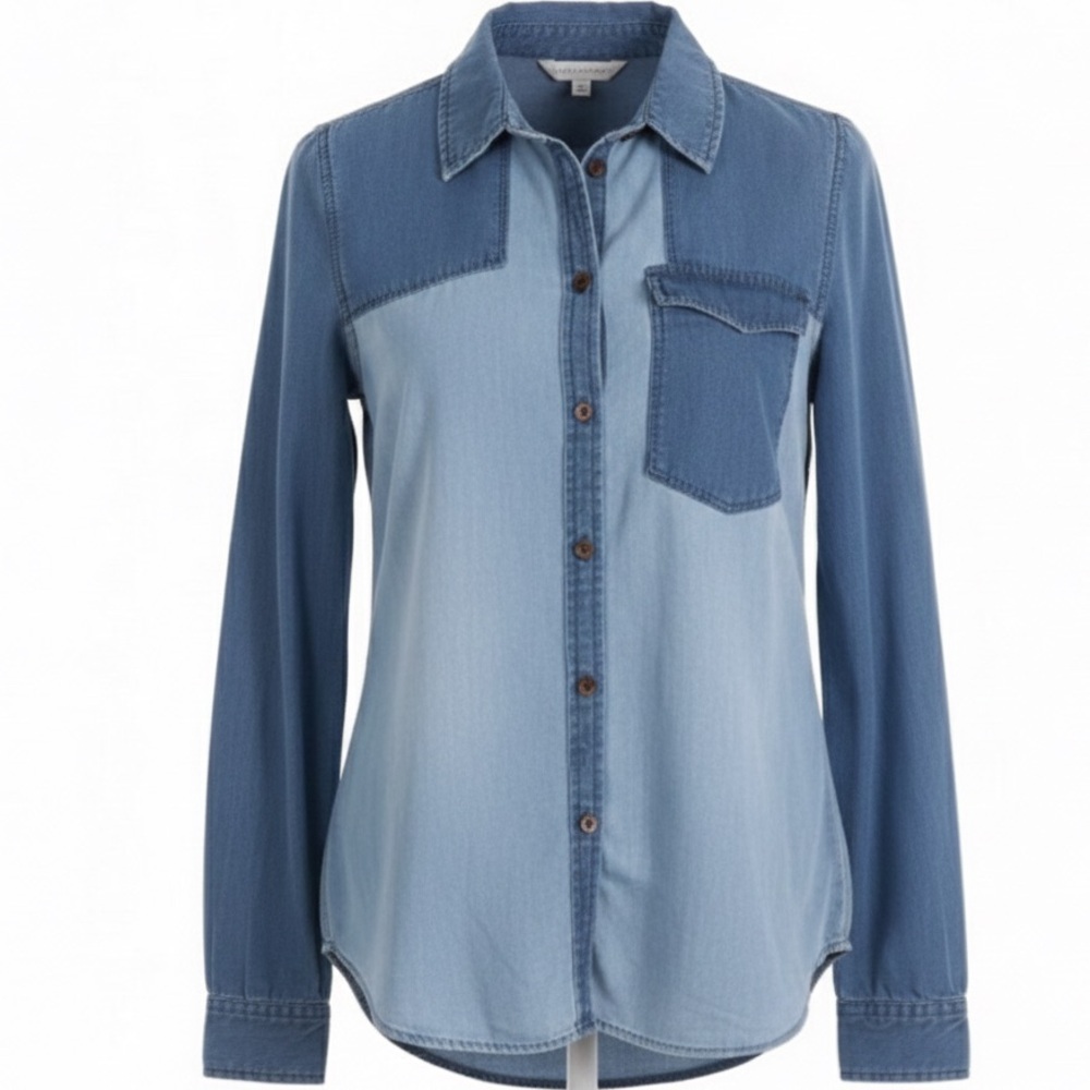 MAISON SCOTCH AMSTERDAMS BLAUW Light Blue Button Down Shirt Size Small